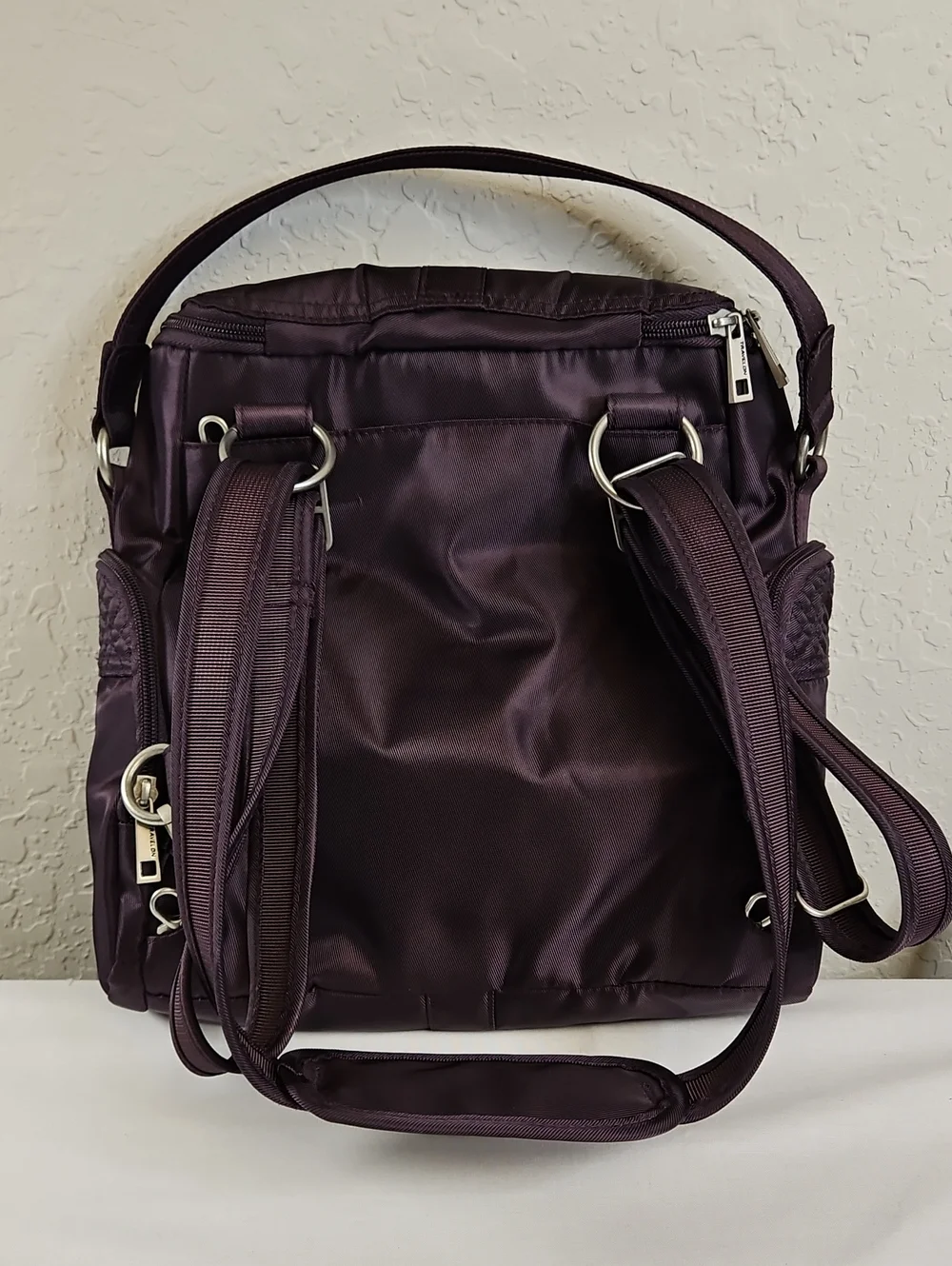 Travelon Anti-Theft Signature Convertible Backpack - Purple/Gray